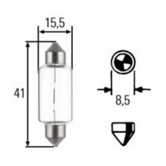 Лампа 15W 24V SV8.5 большой бачонок